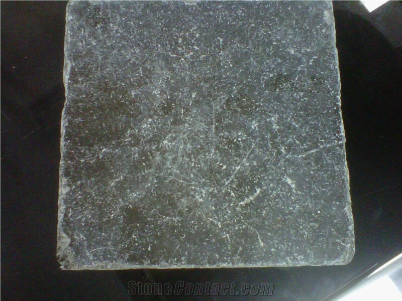 China Blue Limestone Blue Stone Honed & Tumbled Antique Paver Cube Setts Tile Kerbstone Boarder