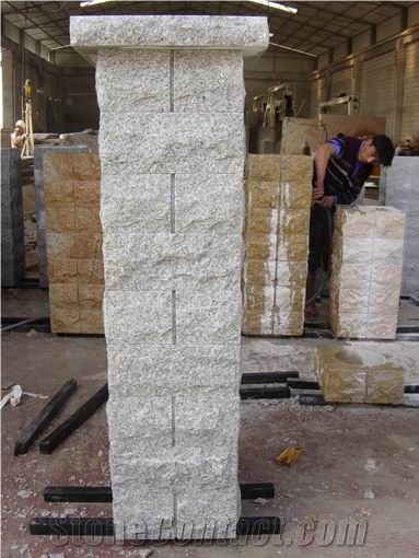 China Grey Granite Sculptured Roman Architectual Column