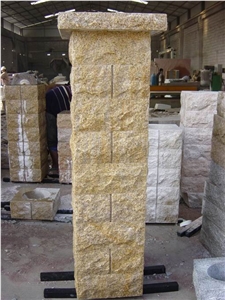 China Grey Granite Sculptured Roman Architectual Column