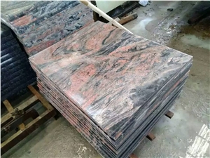 China Multi-Color Red Grey Granite Polished Tile & Slab