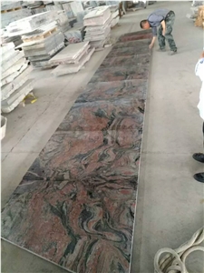 China Multi-Color Red Grey Granite Polished Tile & Slab