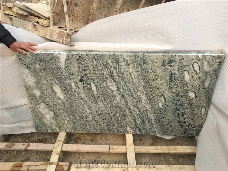 China Peacock Green Marble Slab and Tile