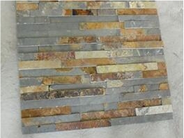 China Rustic Yellow Black White Slate Culture Stone Wall Panel Ledge Stone Corner Stone Wall Cladding Thin Venner Stsone
