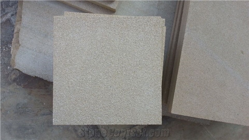 China Yellow Sunset Gold Desert Gold Beige Sandstone Sandblast Tile
