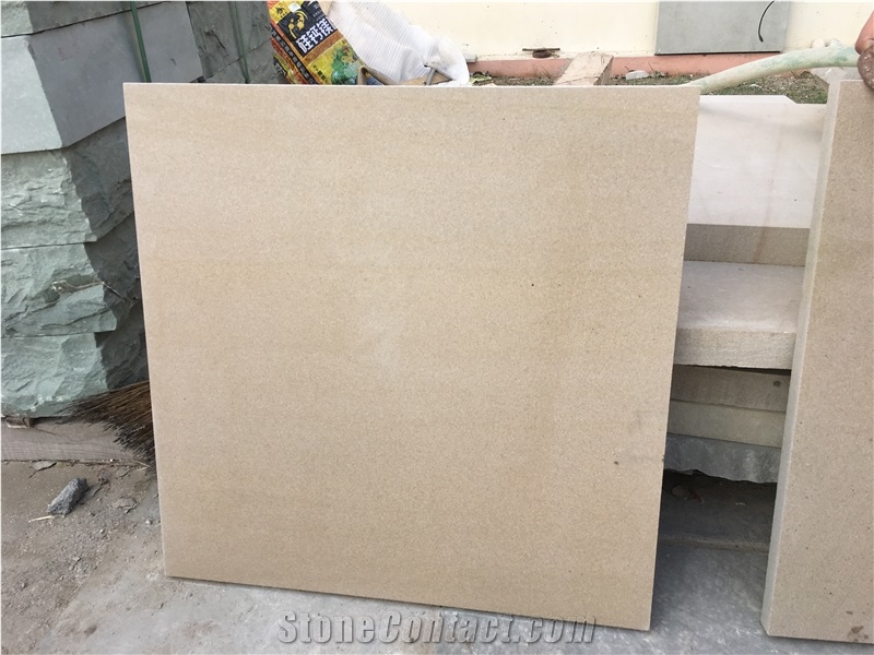 China Yellow Sunset Gold Desert Gold Beige Sandstone Sandblast Tile