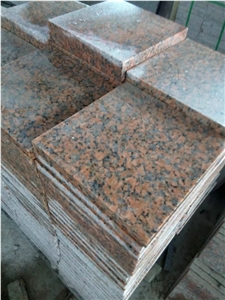 G562 China Maple Leaf Red Crown Red Small Tile Paver Copper Stone Paving Setts