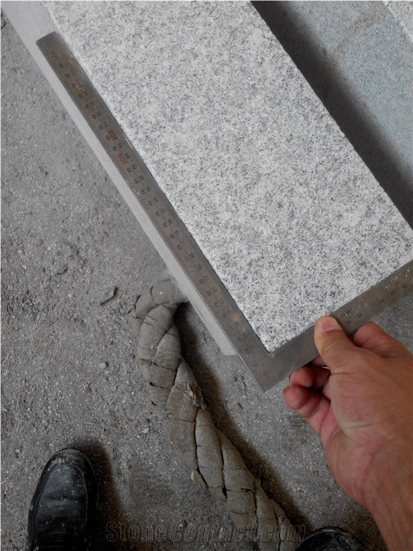 New G603 China Silver Grey White Pearl Sesame Crystal White New G603 Granite Stair Step Irregular Shape Boarder
