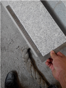 New G603 China Silver Grey White Pearl Sesame Crystal White New G603 Granite Stair Step Irregular Shape Boarder