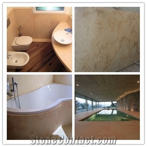 Tunisian Yellow Beige Cream Samarcanda Limestone Tile & Slab