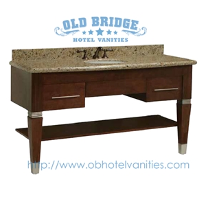 Vanity Case Prices with Solid Wood Legs Granite Bath Top