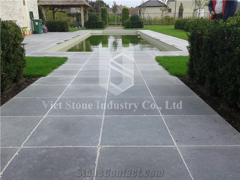 Ynan Blue Stone Pool Coping from Viet Nam, Vietnamese Bluestone Pavers, Swimming Pool Pavers