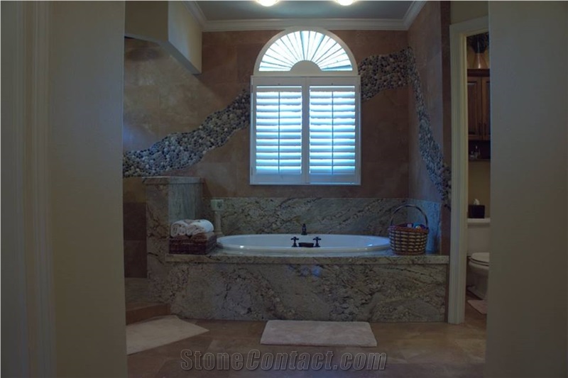 Exotic Granite Bathtub Surround, Yellow Granite Bathtubs