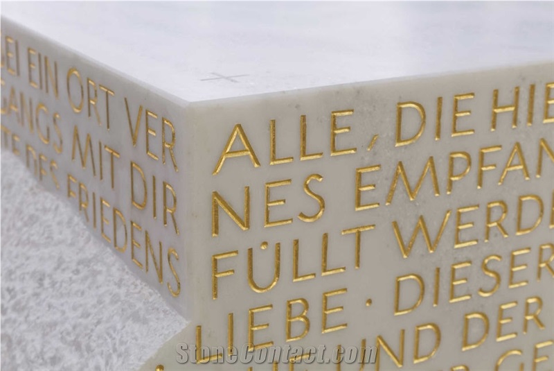 Pure White Marble Church Altar Project