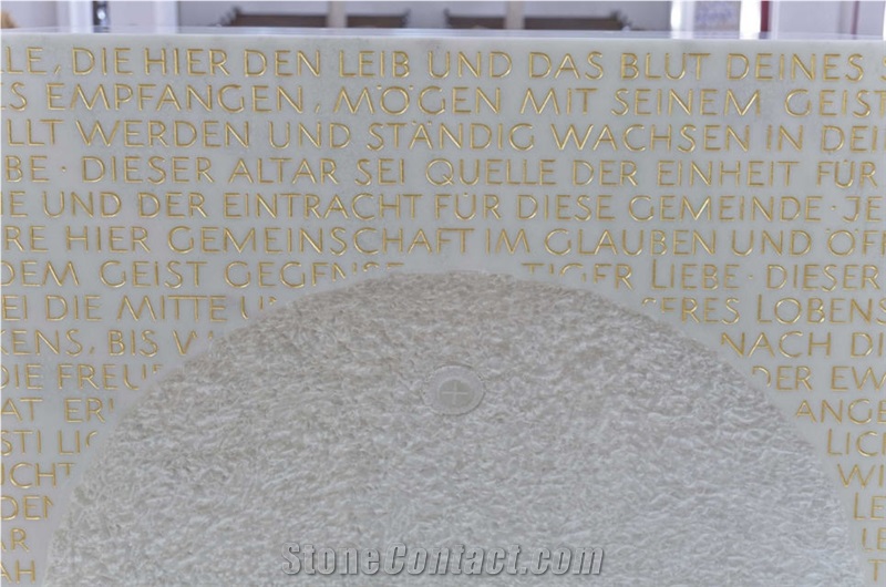 Pure White Marble Church Altar Project