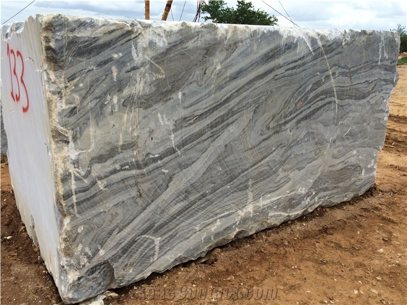 Grigio Monet Marble Blocks, Grey Marble Blocks