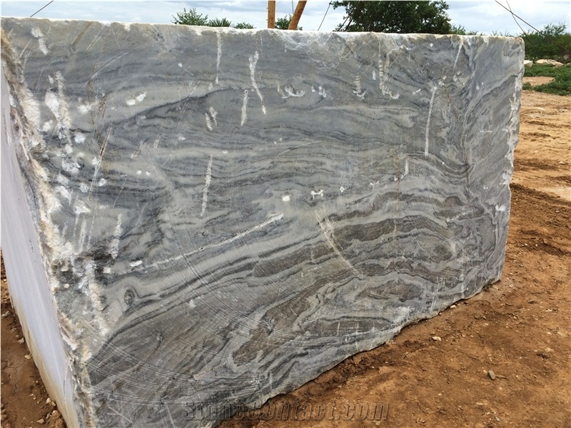 Grigio Monet Marble Blocks, Grey Marble Blocks