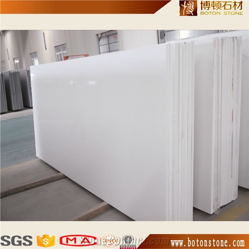 White Nano/Micro Crystal Glass Stone Slabs & Tiles