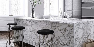 Calacatta Carrara Marble Kitchen Bench Tops