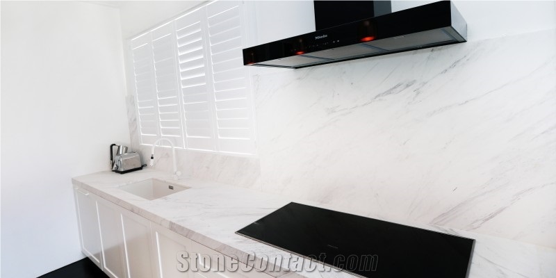 Calacatta Carrara Marble Kitchen Bench Tops