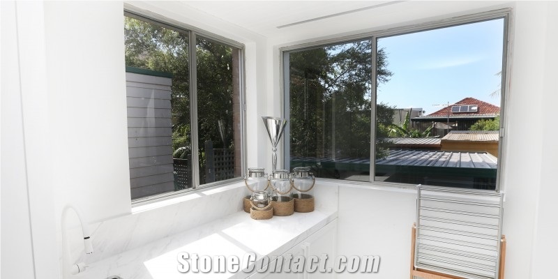 Calacatta Carrara Marble Kitchen Bench Tops
