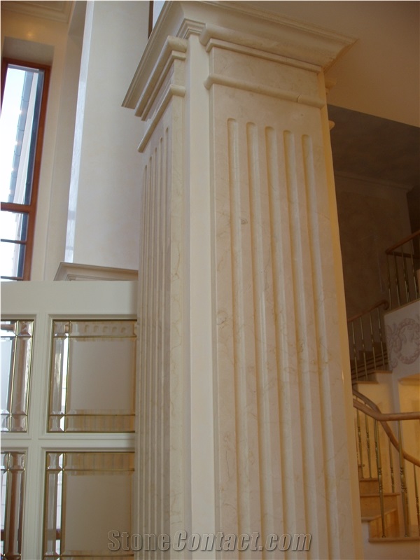 Crema Avorio Marble Column