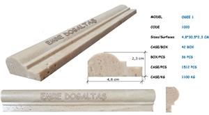 Classic Light Travertine Ogee Molding 1 1020
