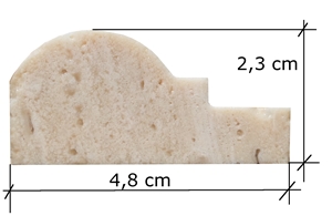 Classic Light Travertine Ogee Molding 1 1020