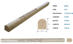 Classic Light Travertine Pencil Linear 1010
