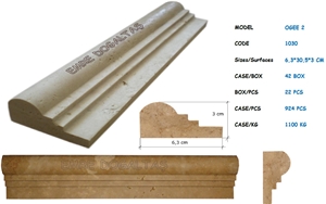 Classic Travertine Ogee 2 Moldings 1030