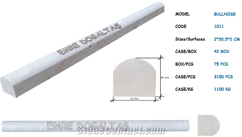 Travertine Bullnose Moldings 1011