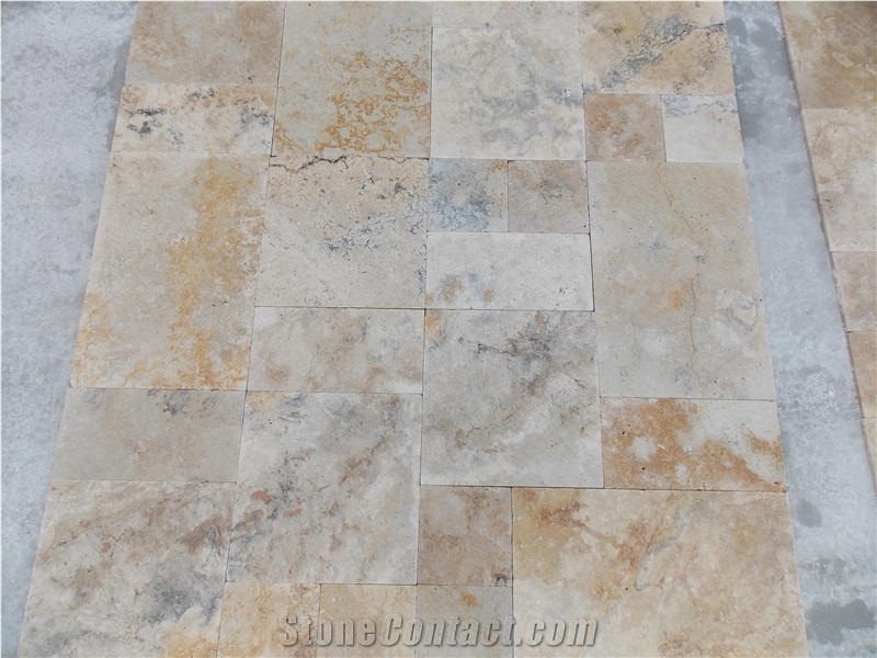 Classic Travertine Tiles, Versailles Pattern