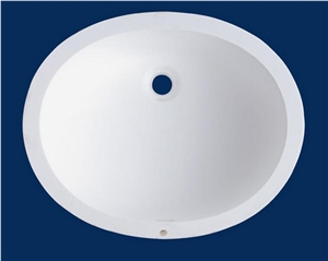 100% Pure Acrylic Solid Surface Discoloration Moulded Round Sink Basins