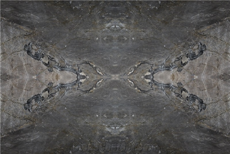 Picasso Grey Marble Bookmatched Slabs