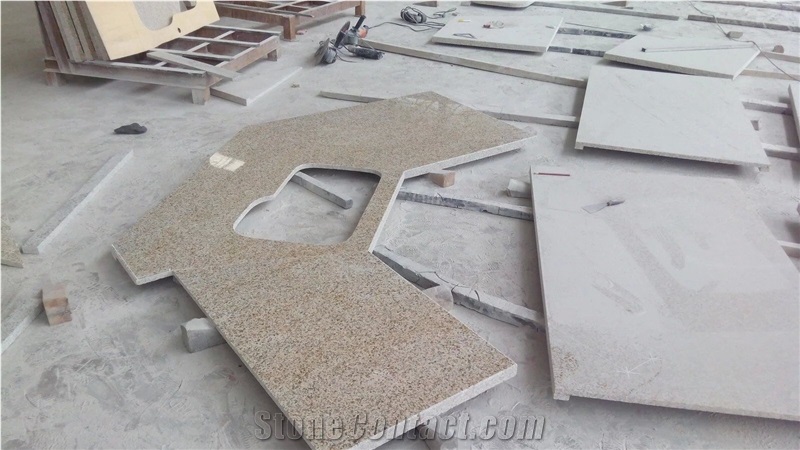 New G682 Vanity Top,Sunset Gold Yellow Granite Bath Top,Sandy Gold Bathroom Top, Bath Design,Ming Gold Bathroom Countertop,Golden Sand Bath Custom Vanity Tops,Golden Rusty