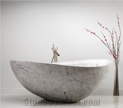 Bianco Carrara Baths,White Jade Baths,White Marble Baths,White Marble Factory