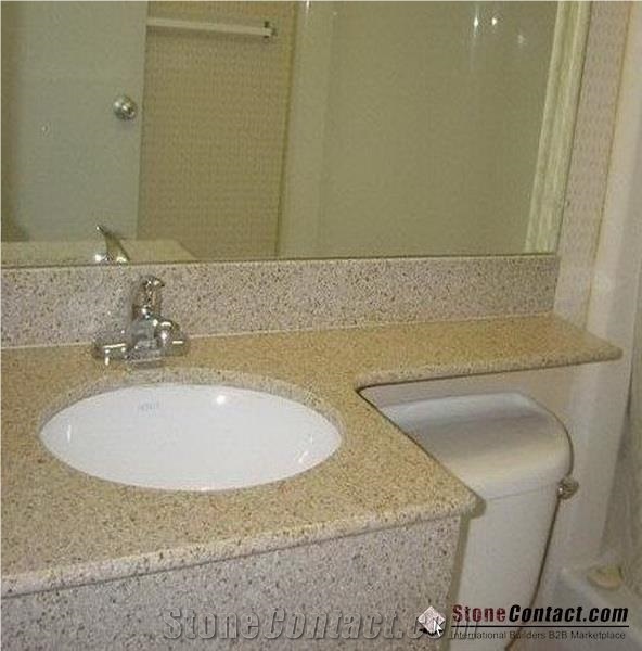 Cheapest G682 Countertop,Rusty Yellow Worktops,Kitchen Top,Desk Top,Bench Top,China Yellow Granite,Natural Stone Countertop