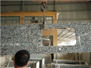 Cheapest Spray White Countertop,Spray White Kitchen Top,White Spray Countertops,Spray White Bath Top,Breaking Waves Contertop,G377 Granite Countertop,Spray White Countertop Factory
