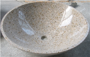 Yellow Rust Granite Basin,Yellow Rust Granite Round Basin,Rusty Yellow Granite,Dawa Yellow Granite Sinks,Desert Gold,Giallo Fantasia Round Basins Factory