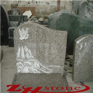 Luna Pearl Granite,Violet Granite G664 Single Tombstone & Monument Design , Western Style Tombstones & Monumnets, Headstones