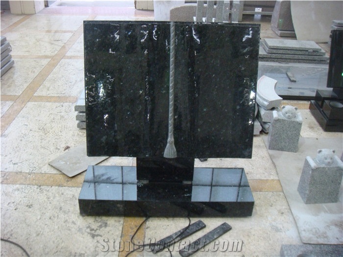 Green Granite Tombstone,Granite Memorial,Granite Mounment,Granite Headstone, Book Tombstone,Headstone,Poland Tombstone,Euro Tombstone,Book Shaped
