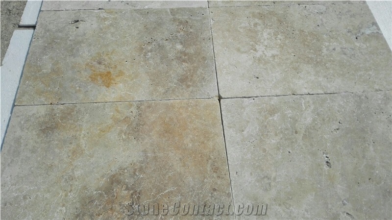 3cm Thick Multicolor Travertine Pattern Set Ready Stock, Beige Travertine Tiles & Slabs, Floor Covering Tiles