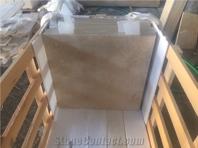 80x80x2 cm Classic Light Premium Travertine Tiles & Slabs Unfilled/Honed - Ready Stock, Beige Polished Travertine Flooring Tiles, Walling Tiles