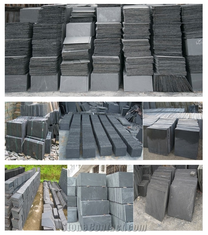 Lc Black Slate Tiles & Slabs