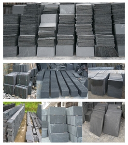 Lc Black Slate Tiles & Slabs