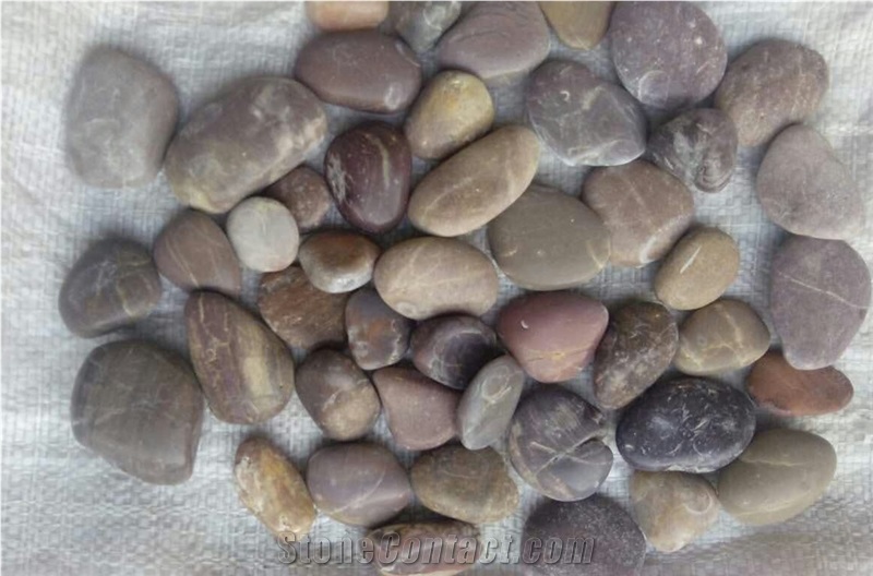 Wooden Grain Polished No Waxing Pebbles, Hot Pebble Driveway Design, Cheap Wood Vein Pebble Stone