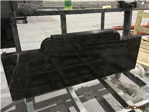 Chinese Saint Laurent Brown Marble Table Tops Chinese Saint Laurent Brown Marble Table Tops