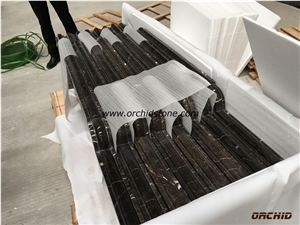 Chinese Saint Laurent Brown Marble Washing Top Bath Countertop