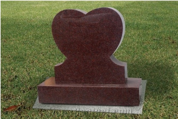 Ruby Red Granite Monument, China Red Granite Slant Grave