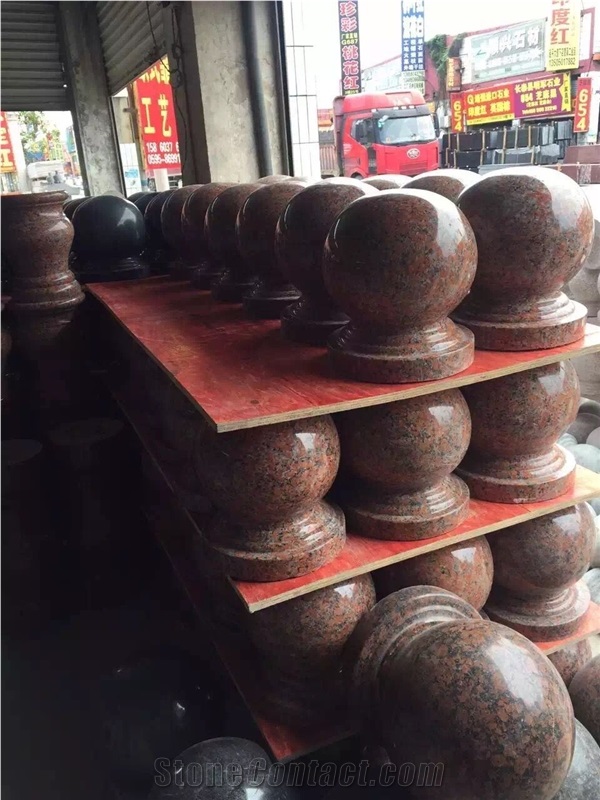 G562 Maple Red Granite Parking Stone Curbs / China Red Granite Landscaping Stone