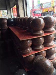 G562 Maple Red Granite Parking Stone Curbs / China Red Granite Landscaping Stone